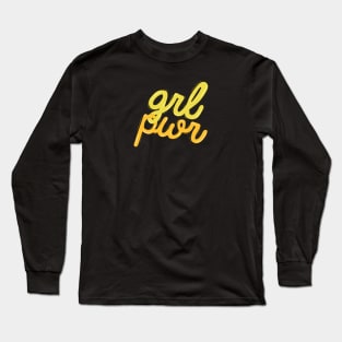 Yellow Girl Power Long Sleeve T-Shirt